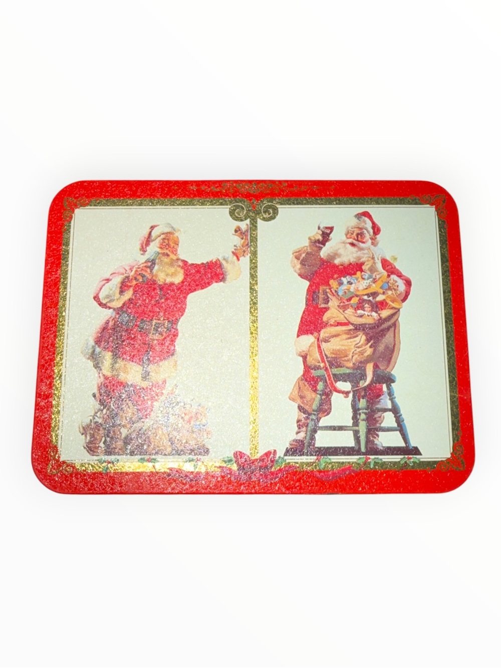 Vintage 1994 Coca-Cola "Nostalgia" Holiday Playing Cards Collectible Tin Set